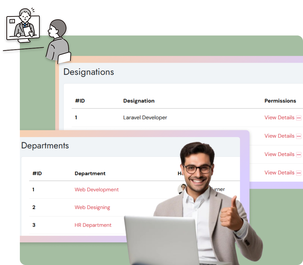 XpressHive HR dashboard showing attendance and payroll analytics